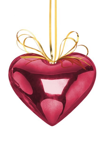 Jeff Koons, Hanging Heart (Red/Gold), 1994-2006