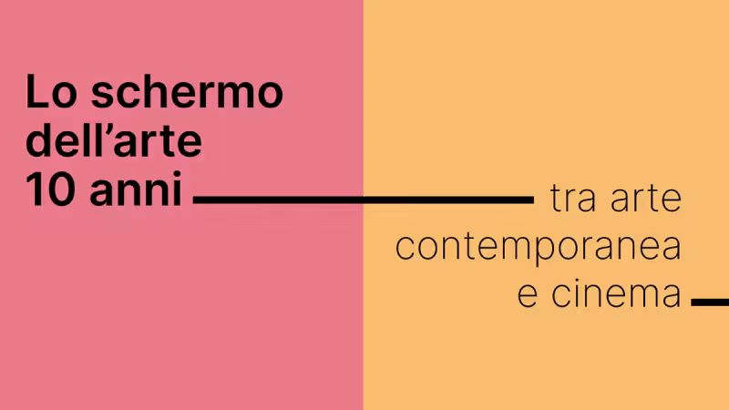 Lo schermo dell'arte - 10 anni tra arte contemporanea e cinema