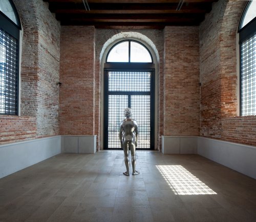 Charles Ray, "Young Man", 2012. Pinault Collection. Installation view at Punta della Dogana, 2016