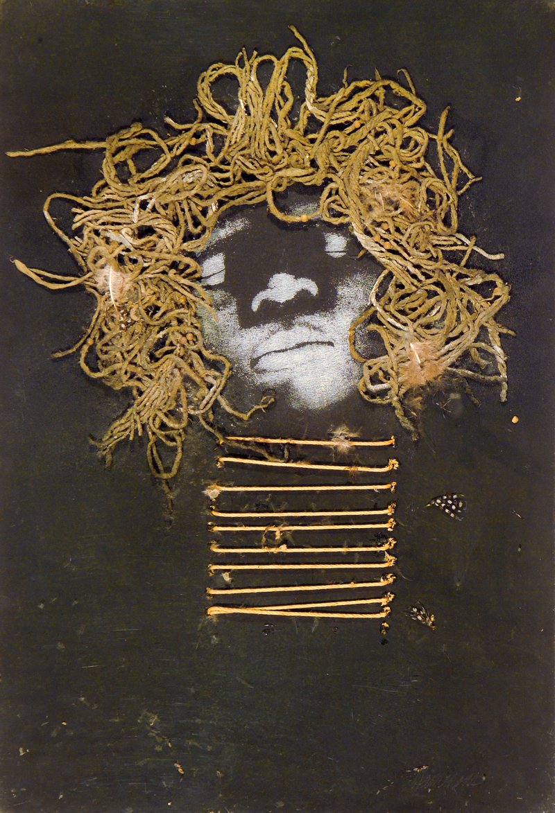 David Hammons, Black Mohair Spirit, 1971