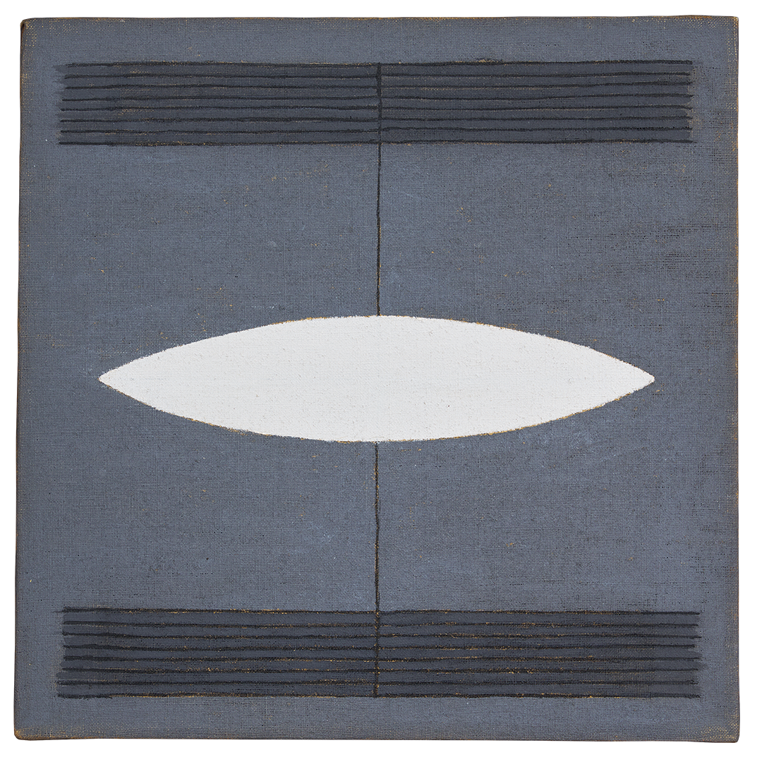 Agnes Martin, Blue-Grey Composition, 1962 Pinault Collection. © Agnes Martin Foundation, New York / SIAE 2023. Photo Marco Cappelletti © Palazzo Grassi