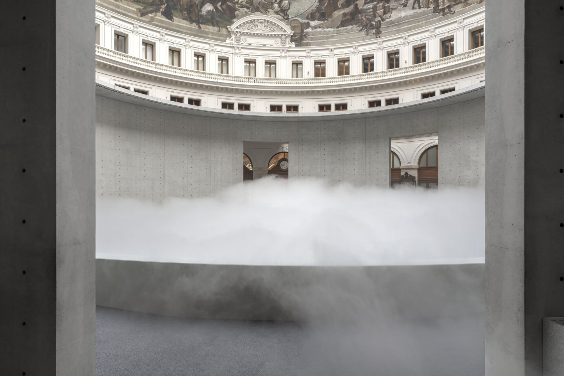 Fujiko Nakaya, Cloud #07156, 2026, Bourse de Commerce – Pinault Collection, Paris, 2026. © Photo : Nicolas Brasseur