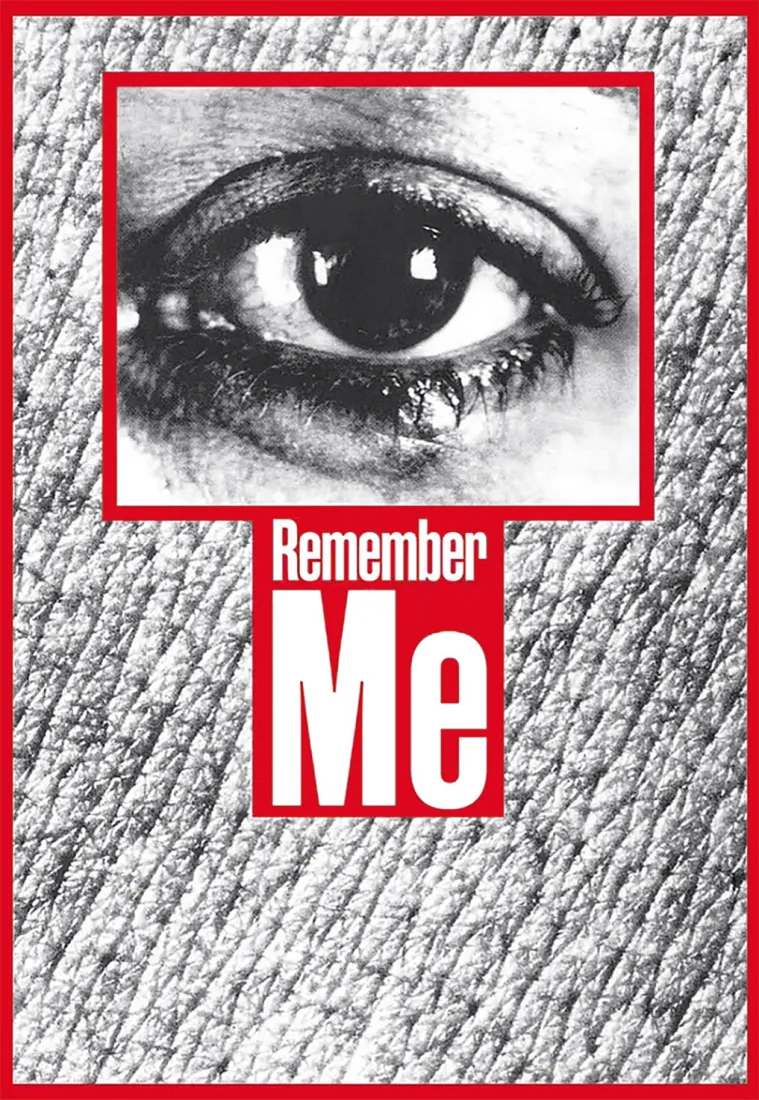 Barbara Kruger, Untitled (Remember me), 1988/2020, vidéo monocanal sur panneau LED, son, 23 sec., 350,1 × 250,1 cm. Courtesy de l’artiste et de Sprüth Magers. Pinault Collection.