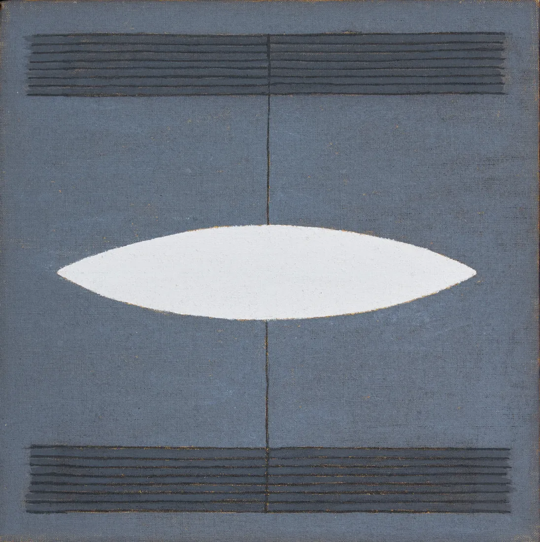 Agnes Martin, Blue-Grey Composition, 1962 Pinault Collection. © Agnes Martin Foundation, New York / SIAE 2023. Photo Marco Cappelletti © Palazzo Grassi