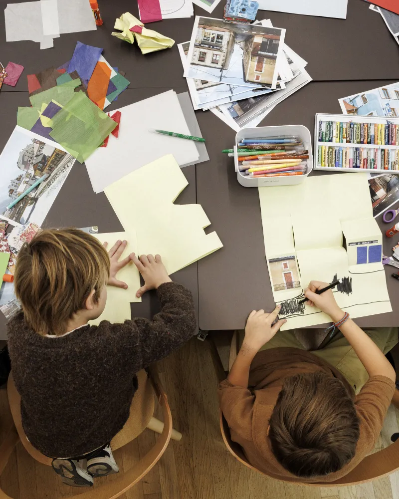 Enfants pendant l'atelier 